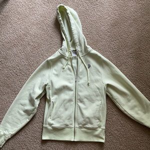 PINK neon green zip up hoodie